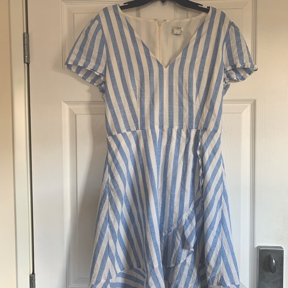 Blue and White Striped JCrew Dress - Picture 2 of 5